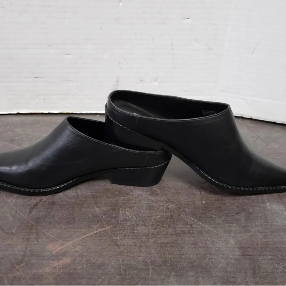 Michael Kors Black Leather Women’s Mules - Size 8 - Picture 3 of 7